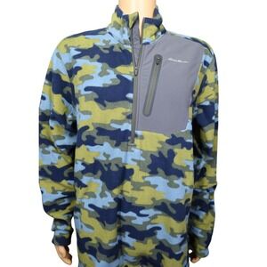 Eddie Bauer Cloud Performance Quarter-Zip Pullover Jacket Men's‎ Size TXL Camo